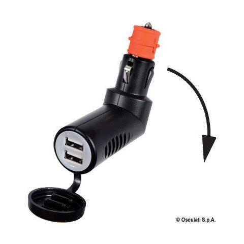 Adattatore presa corrente snodato con doppia USB - Foto 1