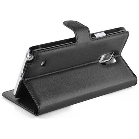 Custodia Compatibile Con Samsung Galaxy Note 4 In Nero Carbone - Coperchio Protettiva Con Chiusura Magnetica, Funzione Stand E Tasca Per Le Carte - Foto 2