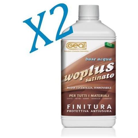 Finitura Protettiva Antiusura Antimacchia Pavimenti In Cotto Pietra Marmo 2x1l Geal Woplus Satinato - Foto 1