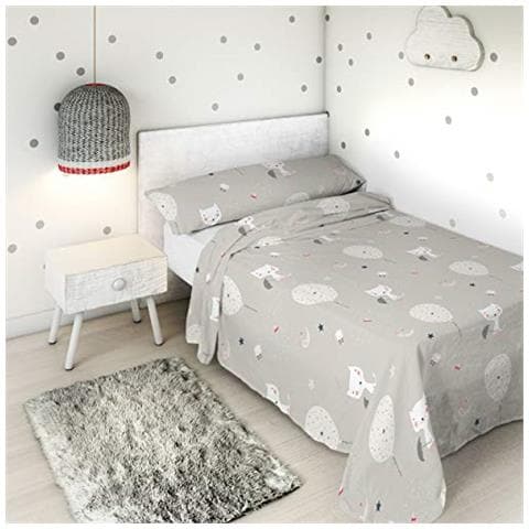 Set Di Lenzuola Haciendo El Indio Balloons And Cats Letto Da 105 (180 X 270 Cm)  - Foto 1