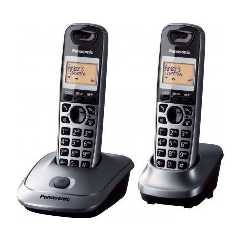 Kx-tg2512 - Dect-telefon - Kabelloses Mobilteil - Freisprecheinrichtung - 50 Eintragungen - Anrufer-identifikation - Grau (kx-tg2512pdt)  - Foto 1