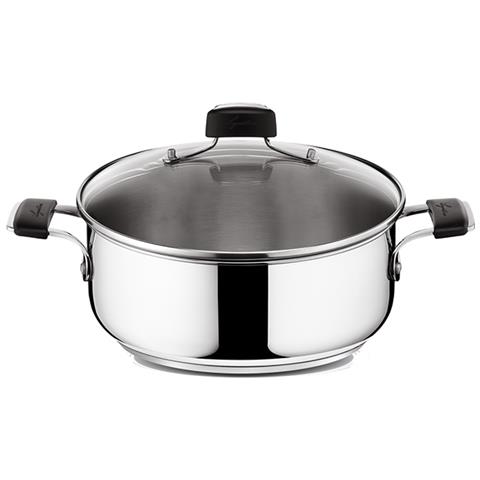 Casseruola Bassa C / coperchio Tempra 26cm Acciaio Inox - Foto 2