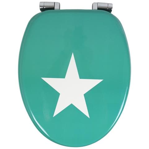Sedile Wc Copri Vater Universale Frizionato Fantasia In Mdf Chiusura Rallentata *** Fantasia : Star - Foto 2