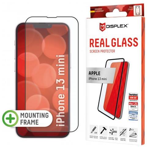 Displex Panzerglas (10h) Fr Apple Iphone 2021 (5.4"") - Eco-montagerahmen - Full Cover - Apple - Iphone 2021 (5.4"") - Schlagfest - Kratzresistent - Staubresistent - Transparent - 1 Stck (e) (01484)  - Foto 1
