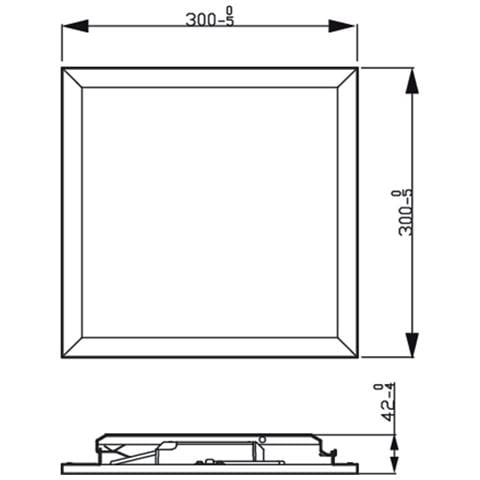Plafoniera Led 12w Cl560 Regolabile 3 Step Nero Bianco Caldo 2700k 42x300x300 Mm Metallo - Foto 1