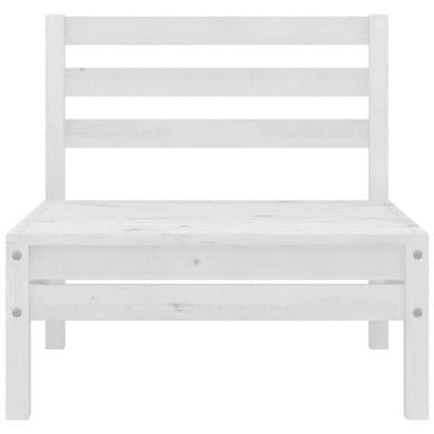 Set Divani Da Giardino 9 Pz Bianco In Legno Massello Di Pino - Foto 2