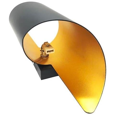 Applique Lampada Da Parete Stile 2 X Attacco Lampadina G9 Nero Oro E53-n - Foto 2