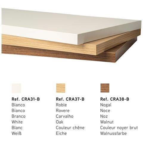 Basic Cra31-b Ripiano In Legno Per Il Mobile Della Raccolta Differenziata Basic E Vario, Con Adesivo Facile Da Attaccare, Bianco - Foto 3