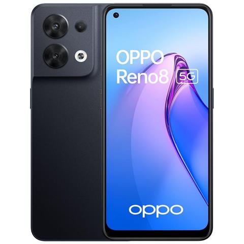 Reno 8 5G 256 GB 8 GB Ram Dual Sim Display 6.4" Full HD+ Fotocamera 50 Mpx Android Shimmer Black - Foto 1