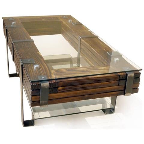 Tavolino Da Salotto Ll (90 X 60 Cm H= 40 Cm, Naturale) Lemberg Loft Vintage - Foto 1