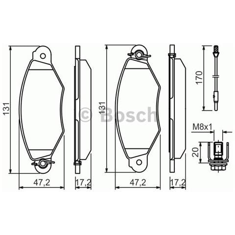 Kit Pastiglie Freno 986424455 - Foto 1
