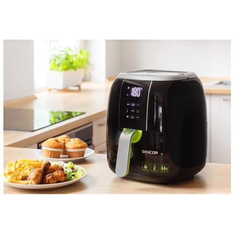 SFR 5321BK friggitrice Singolo 3 L Indipendente 1400 W Friggitrice ad aria calda Nero - Foto 9