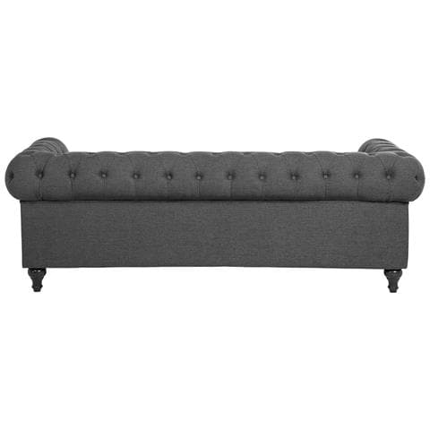 Set Da Salotto 4 Posti Chesterfield Tessuto Grigio - Foto 2