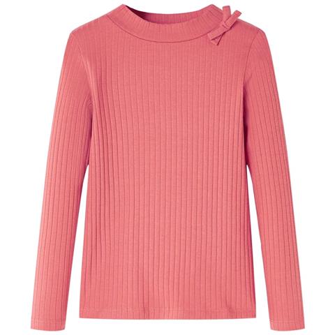 Maglietta Da Bambina A Maniche Lunghe Rosa Antico 128 - Foto 1