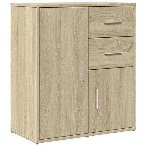Credenza Rovere Sonoma 60x31x70 Cm In Legno Multistrato - Foto 2