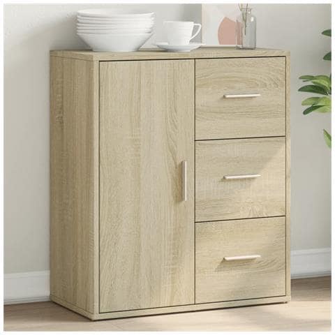 Credenza Rovere Sonoma 60x31x70 Cm In Legno Multistrato - Foto 1