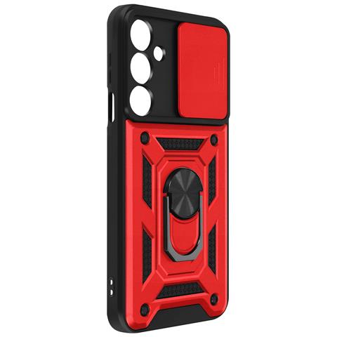 Cover Per Samsung A25 5g Anello Supporto Coprifotocamera Scorrevole, Rosso - Foto 2