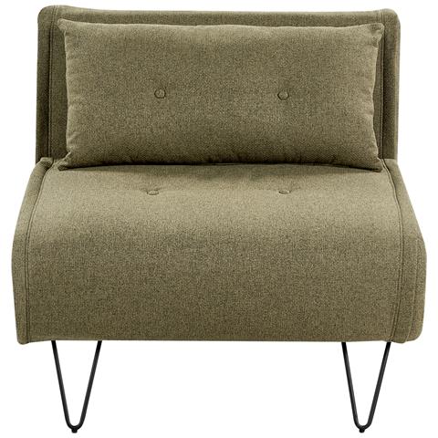 Divano Letto Singolo Vestfold Tessuto Verde Oliva - Foto 2