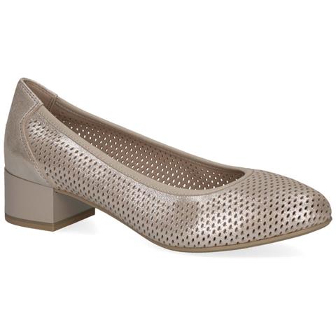 Taupe Metallic Elegant Closed Formal Scarpe Eleganti Pelle Scarpe Donna Metallici Eu 36, 9-22501-42-341 - Foto 1