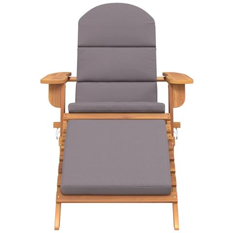 Sedia Adirondack Giardino con Poggiapiedi Legno Massello Acacia - Foto 2