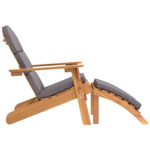 Sedia Adirondack Giardino con Poggiapiedi Legno Massello Acacia - Foto 8