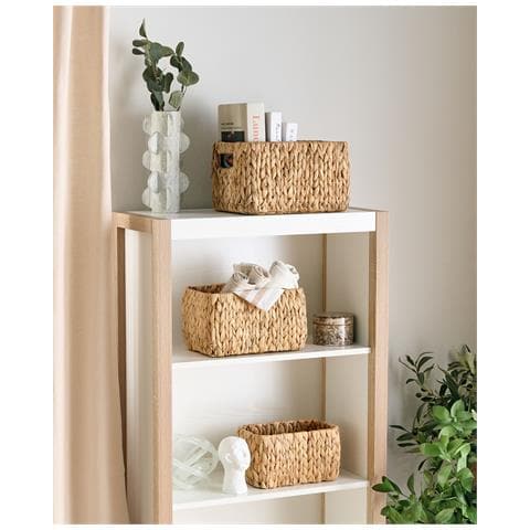 Set Di 3 Cestini Hanoi Vimini Naturale - Foto 1