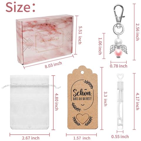 Portachiavi Con Ciondolo Angelo Custode - 30 Pezzi Silver - Foto 3