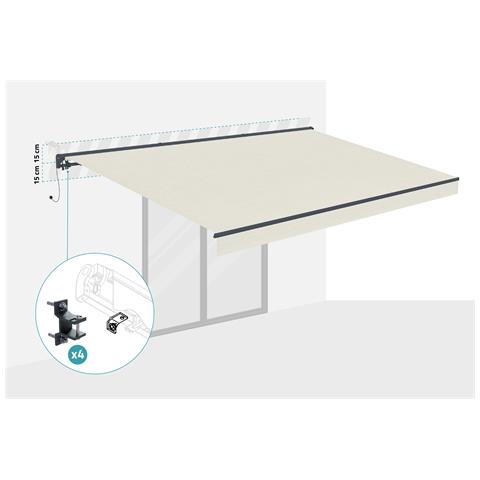 Tenda Da Sole Semicassonata Motorizzata Fazzio 5x3m Beige - Foto 2
