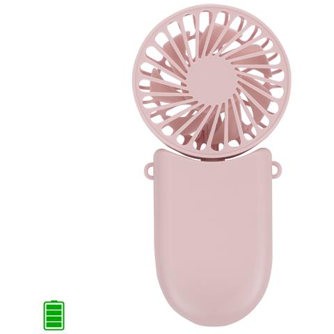 Mini Ventilatore Portatile Con Batteria Ricaricabile Con Cordino Per Appenderlo. 16,5x2,8x8 Cm. Colore Rosa - Foto 1