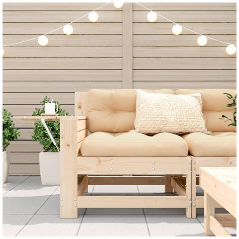 Lusso Casadino - Divano Giardino Senza Braccioli Con Cuscino Legno Massello Pino - Foto 2