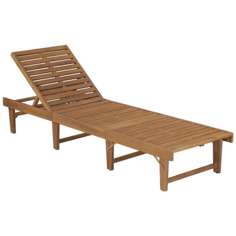 Lusso Casadino -  Lettino Prendisole Pieghevole Con Cuscino In Massello Di Acacia - Foto 1