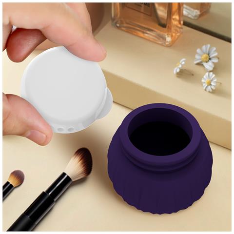 Barattoli Di Crema In Silicone Da Viaggio - Confezione Da 4 Antiperdita Purple - Foto 5