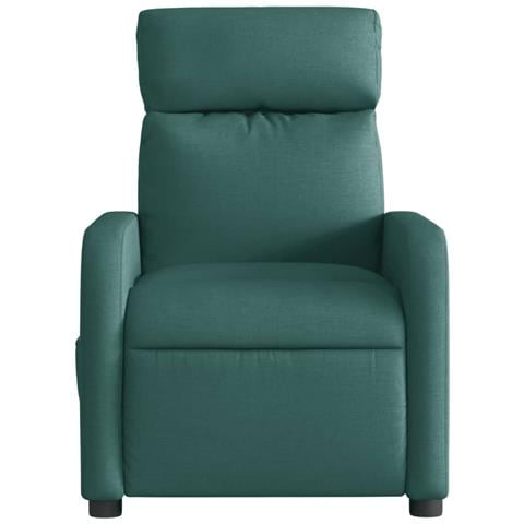 Poltrona Massaggiante Reclinabile Elettrica Verde Scuro Tessuto - Foto 9