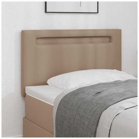 Testiera  Design Semplice Cappuccino 100 cm in Ecopelle - Foto 2