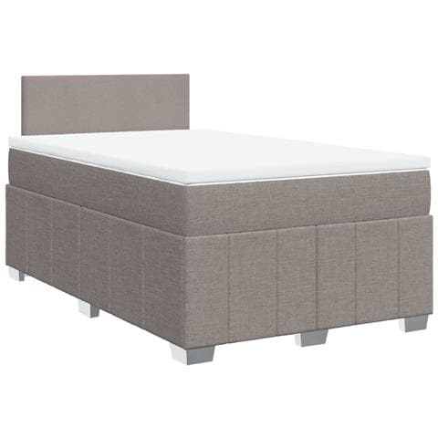 Giroletto a Molle con Materasso Tortora 120x190 cm in Tessuto - Foto 1