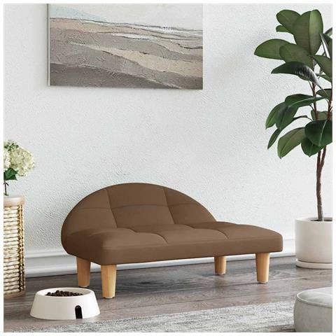 Lettino per Cani Marrone 70x52x30 cm in Tessuto - Foto 2