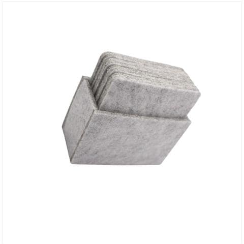 Set Di 8 Sottobicchieri Quadrati In Feltro Antigraffio - Protezione Elegante Per I Tuoi Mobili Lightgrey - Foto 1