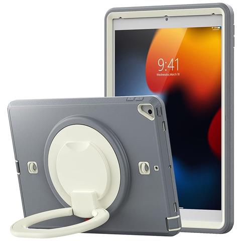 Custodia Per Samsung Galaxy Tab A7 10.4"" Cavalletto E Tracolla Grigia - Foto 4