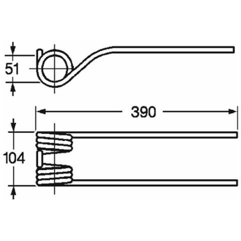 Dente Girello Adattabile Fella 150,862 E 487,922 Filo 9,5 Confezione Da 5 Pezzi - Foto 3