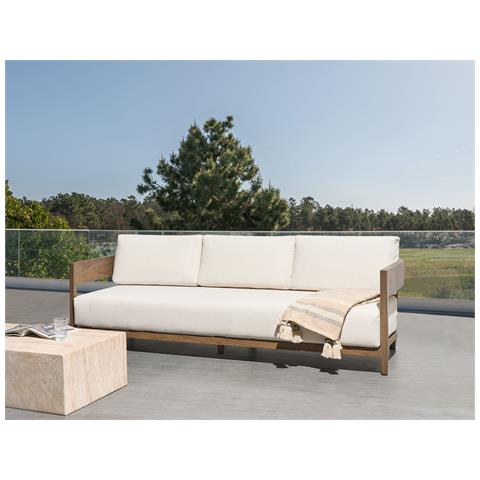 Divano Da Giardino 3 Posti Sampieri Metallo Marrone - Foto 1