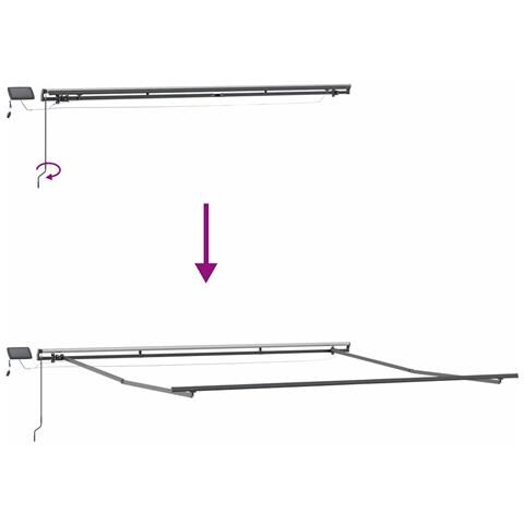 Tenda da Sole con Antracite 4 × 3,5 m Metallo - Foto 9