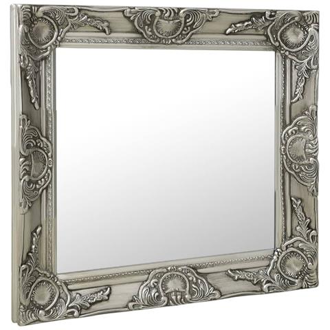 Lusso Casadino - Specchio Da Parete Stile Barocco 50x50 Cm Argento - Foto 1