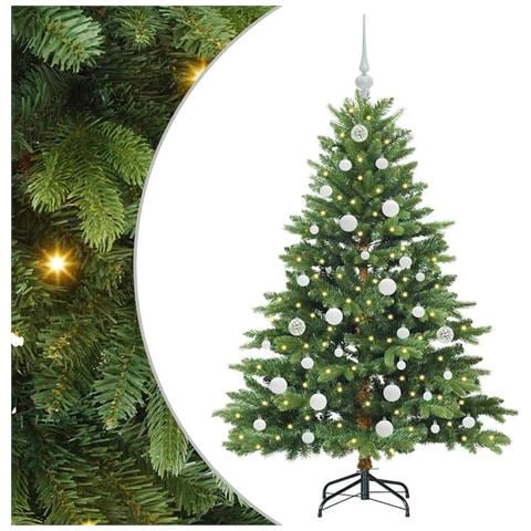 Albero di Natale artificiale con 150 LED Verde 150 cm PE e PVC - Foto 1