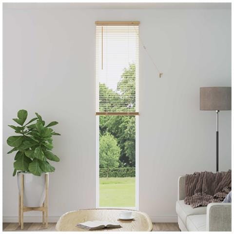 Tenda Veneziana Marrone Chiaro con Motivo 213 x 50 cm PVC - Foto 2
