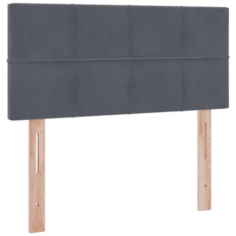 Letto con Contenitore Grigio scuro 90 x 190 cm Velluto - Foto 9