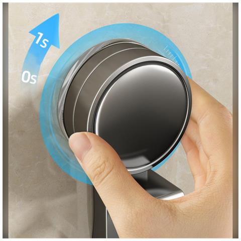 Ganci Girevoli A Ventosa X3 - Abs, Regolabili Senza Foratura, Per Lavabo E Parete, Per Cucina, Bagno E Doccia Beige - Foto 2