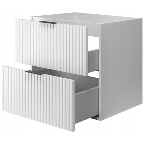 | mobile sottolavabo 140 cm - tappetino bianco - mobili bagno, lavabo, mobile bagno | mensola, piano di lavoro - marrone - Foto 10