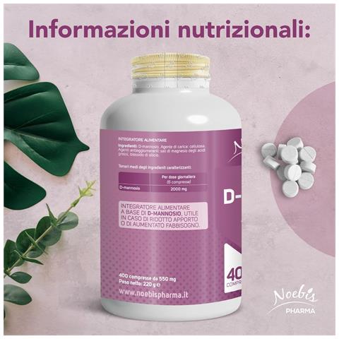 D-Mannosio 400 Compresse - Formula Pura in Compresse - Benessere Vie Urinarie e Uso Quotidiano - Foto 5