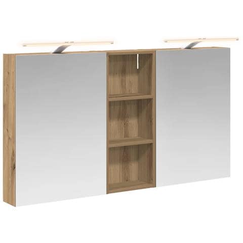 Set di Armadi da Bagno con lo scaffale 3 pcs 130 x 14,5 x 70 cm - Foto 1