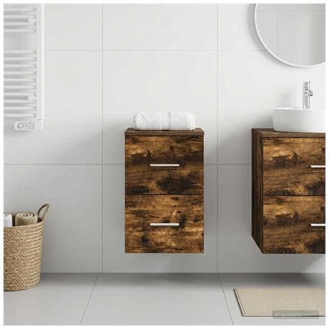 Armadio Bagno In-between Rovere Fumo 30 x 44,5 x 50 cm - Foto 8